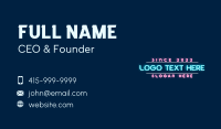 Neon Signage Wordmark Business Card Design