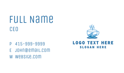 Seaside Coffee Shop Business Card Image Preview