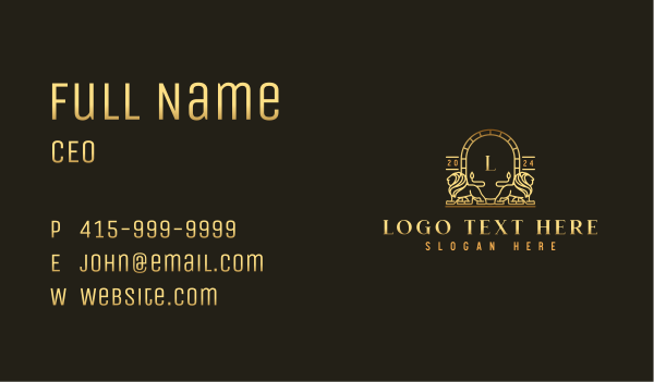 Regal Lion Luxury  Business Card Design Image Preview