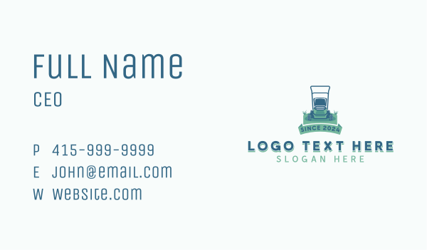 Landscaping Lawn Mower Business Card Design Image Preview