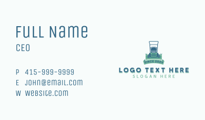 Landscaping Lawn Mower Business Card Image Preview