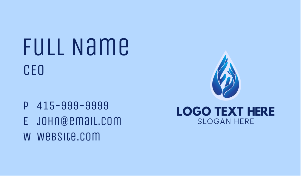 Hand Sanitizer Droplet Business Card Design Image Preview