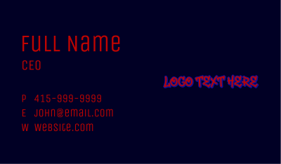 Graffiti Shadow Wordmark Business Card Image Preview