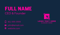 Magenta Digital Tech Letter O Business Card Design