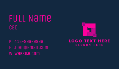 Magenta Digital Tech Letter O Business Card Image Preview