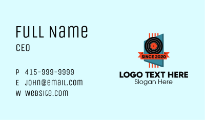 Retro Record Shop  Business Card Image Preview