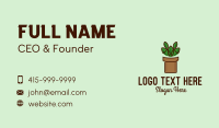 Geometric Potted Plant  Business Card Image Preview