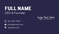 Brush Stroke Wordmark Business Card Image Preview