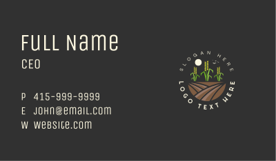 Rice Field Agriculture Business Card Image Preview