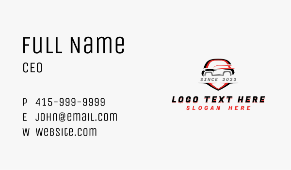 SUV Vehicle Automotive Business Card Design Image Preview