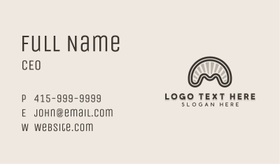 Creative Agency Letter M Business Card Image Preview