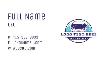 Automobile Car Wash  Business Card Image Preview
