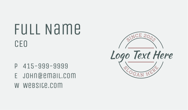 Generic Brand Emblem  Business Card Design Image Preview