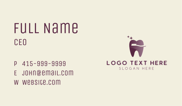 Dental Toothbrush Orthodontist Business Card Design Image Preview