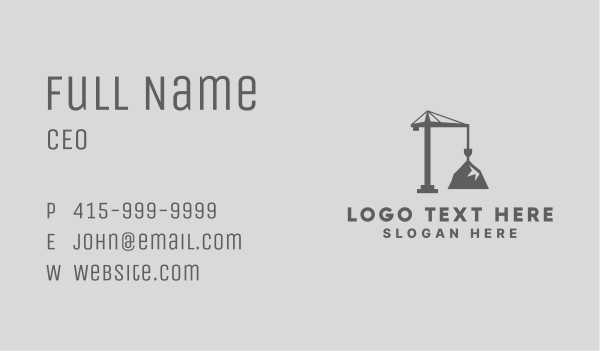 Tower Crane Mountain Business Card Design Image Preview