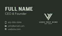 Triangle Letter V & Y Business Card Design