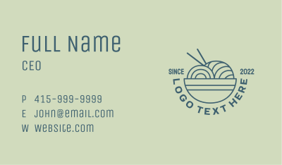Ramen Bowl Restaurant Business Card Image Preview