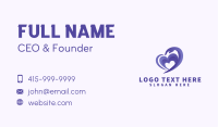Purple Heart Hand Business Card Image Preview