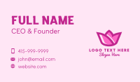 Pink Tulip Flower Business Card Image Preview