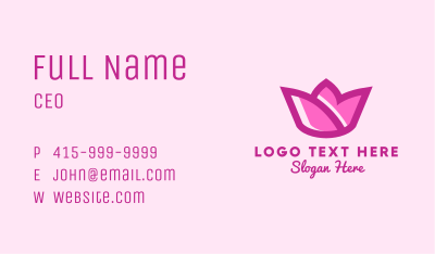 Pink Tulip Flower Business Card Image Preview