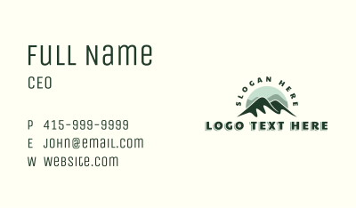 Mountain Valley Hill Business Card Image Preview