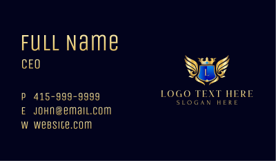 Regal Crown Crest Business Card Image Preview