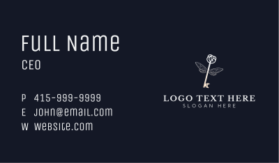 Luxury Key Wings Business Card Image Preview