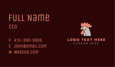 Chicken Rooster Head Business Card Image Preview
