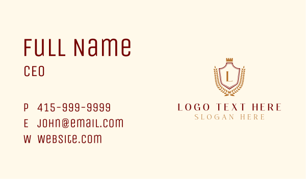 Crown Shield Institute Business Card Design Image Preview