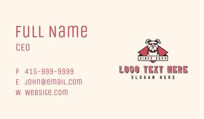 Pitbull Breeder Kennel Business Card Image Preview