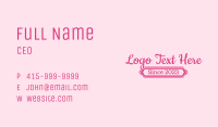 Fancy Girly Wordmark Business Card Image Preview