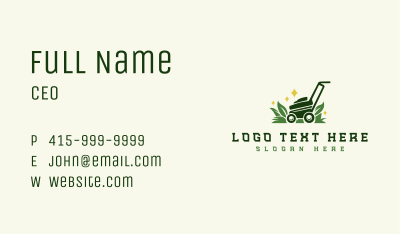 Lawn Mower Garden Business Card Image Preview