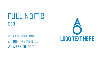 Liquid Droplet Letter A  Business Card Image Preview