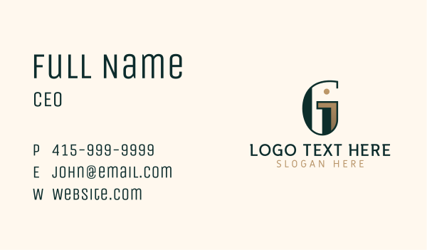 Professional Classic Letter G Business Card Design Image Preview