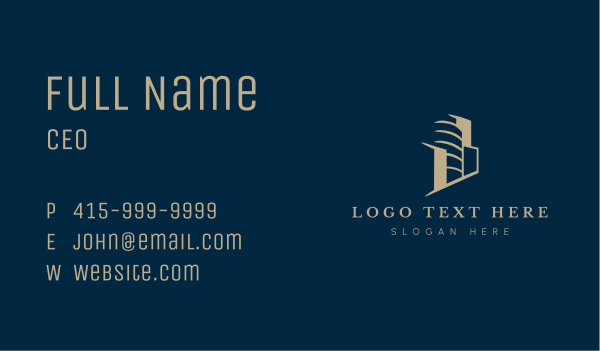 Upscale Condominium Property Business Card Design Image Preview