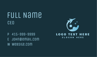 Airline Plane Cloud Business Card Image Preview