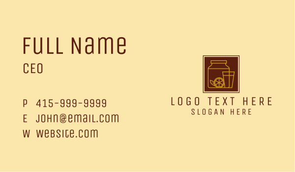 Healthy Kombucha Tea Business Card Design Image Preview