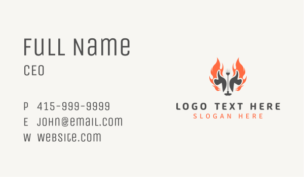 Beef BBQ Roasting Business Card Design Image Preview
