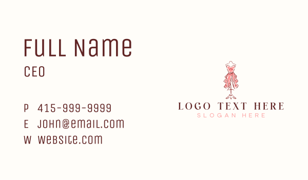 Fashion Boutique Mannequin Business Card Design Image Preview