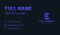 Business Tech Letter E Business Card Image Preview