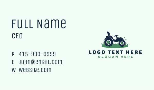 Lawn Mower Yard Equipment Business Card Design Image Preview