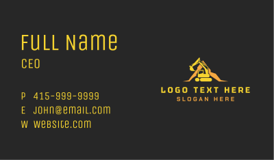 Mountain Industrial Excavator Business Card Image Preview