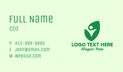 Green Leaf Environmentalist Business Card Image Preview