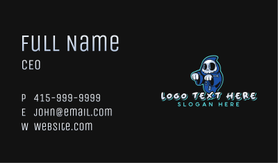 Ghost Skull Cartoon Business Card Image Preview