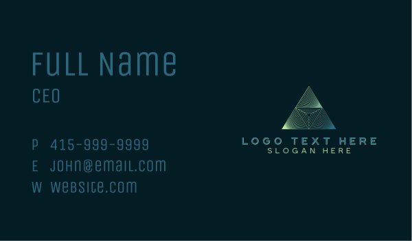 Tech Pyramid Business Card Design Image Preview