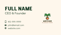 8bit Pixel Palm Tree Business Card Image Preview