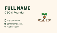 8bit Pixel Palm Tree Business Card Image Preview