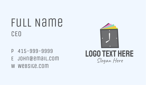 Reading Time Business Card Design Image Preview