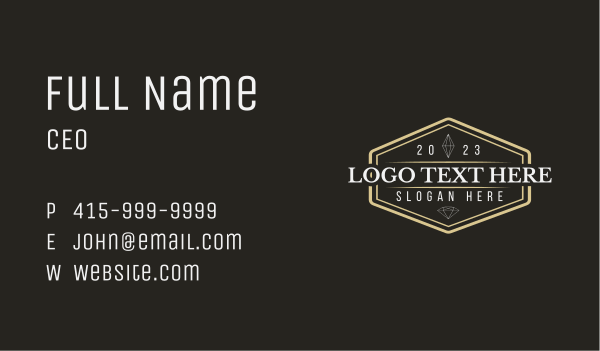 Luxury Jeweler Crystal Business Card Design Image Preview