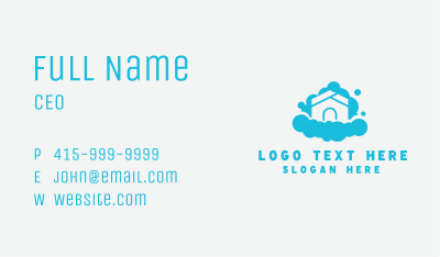 Blue Cloud Home Business Card Image Preview